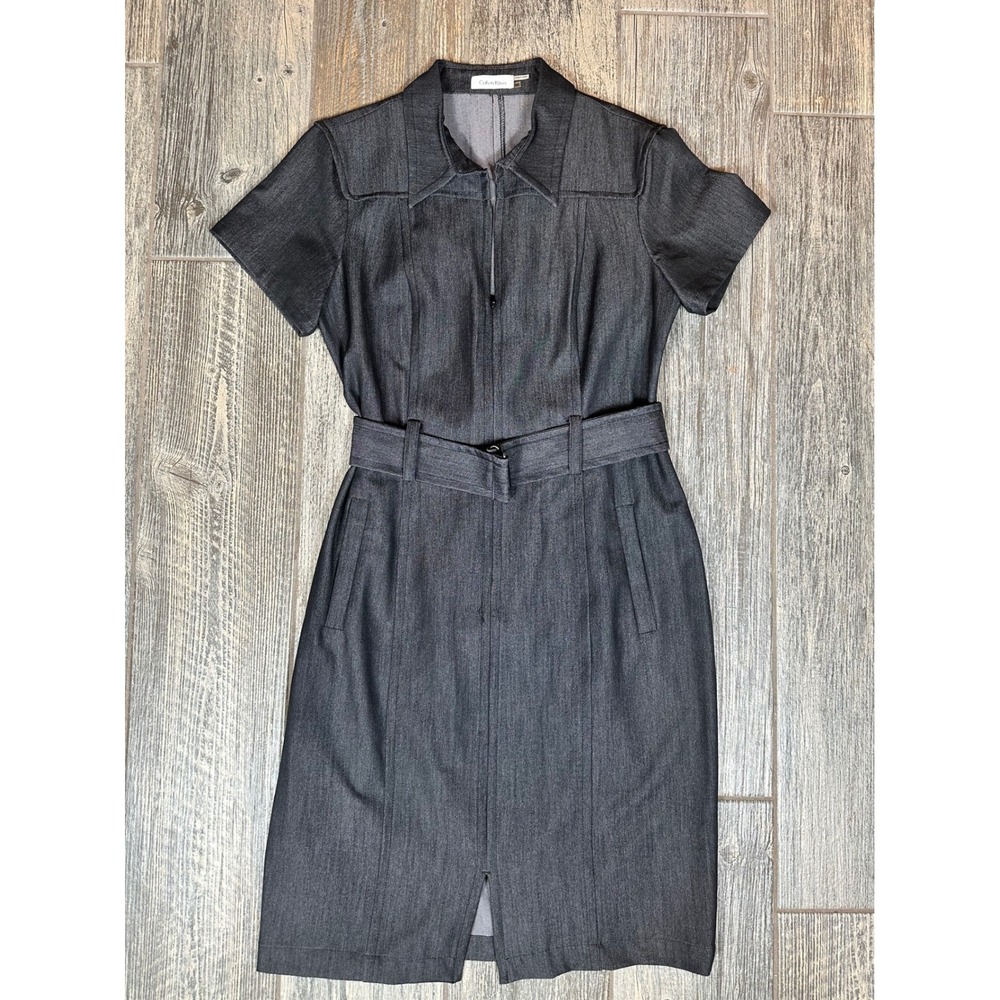 Calvin Klein Black Dress Women's Size‎ 10 Short Sleeve Career Business